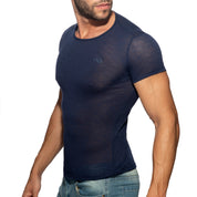 Addicted Thin Flame T-Shirt Navy AD1109