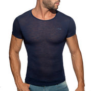 Addicted Thin Flame T-Shirt Navy AD1109