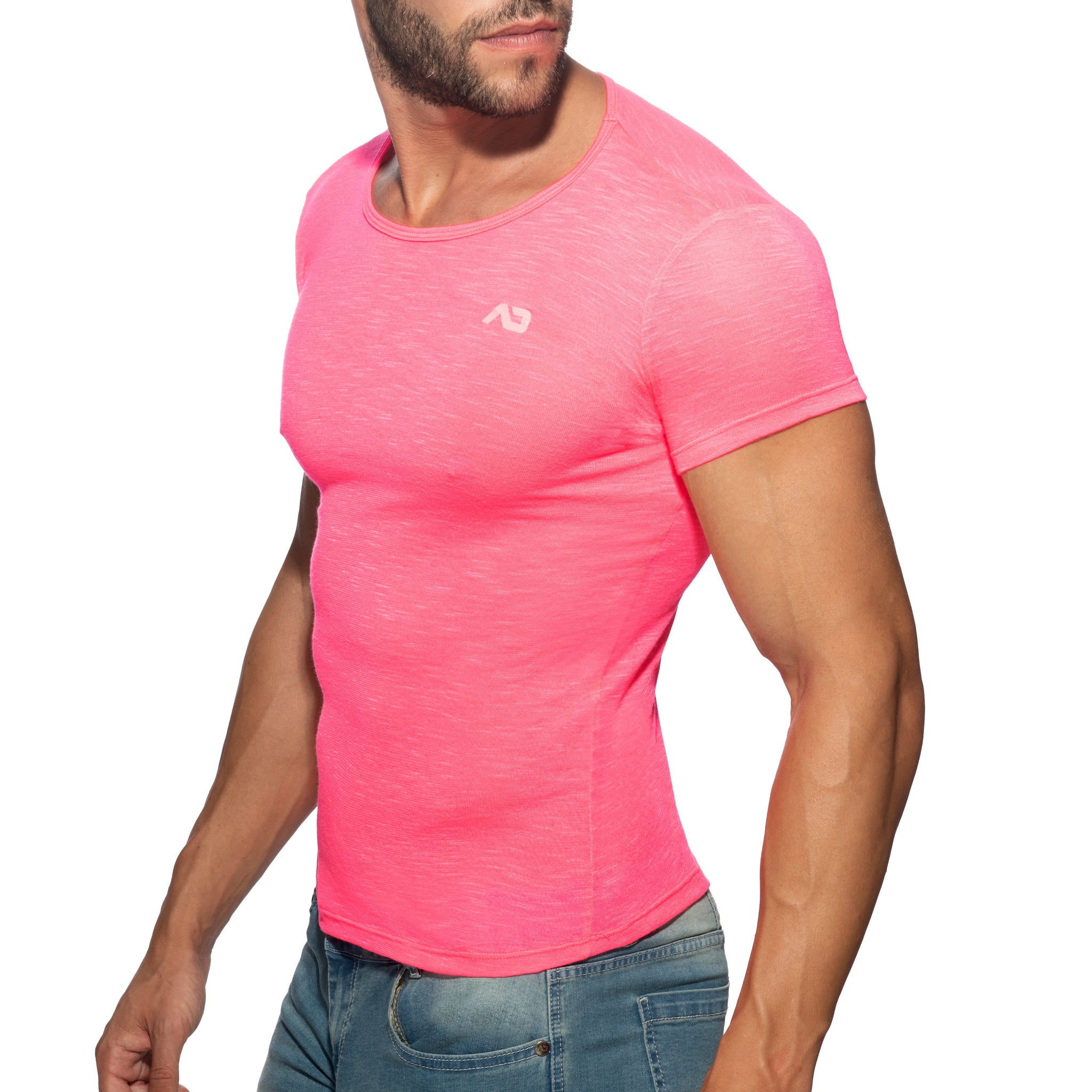 Addicted Thin Flame T-Shirt Neon Pink AD1109