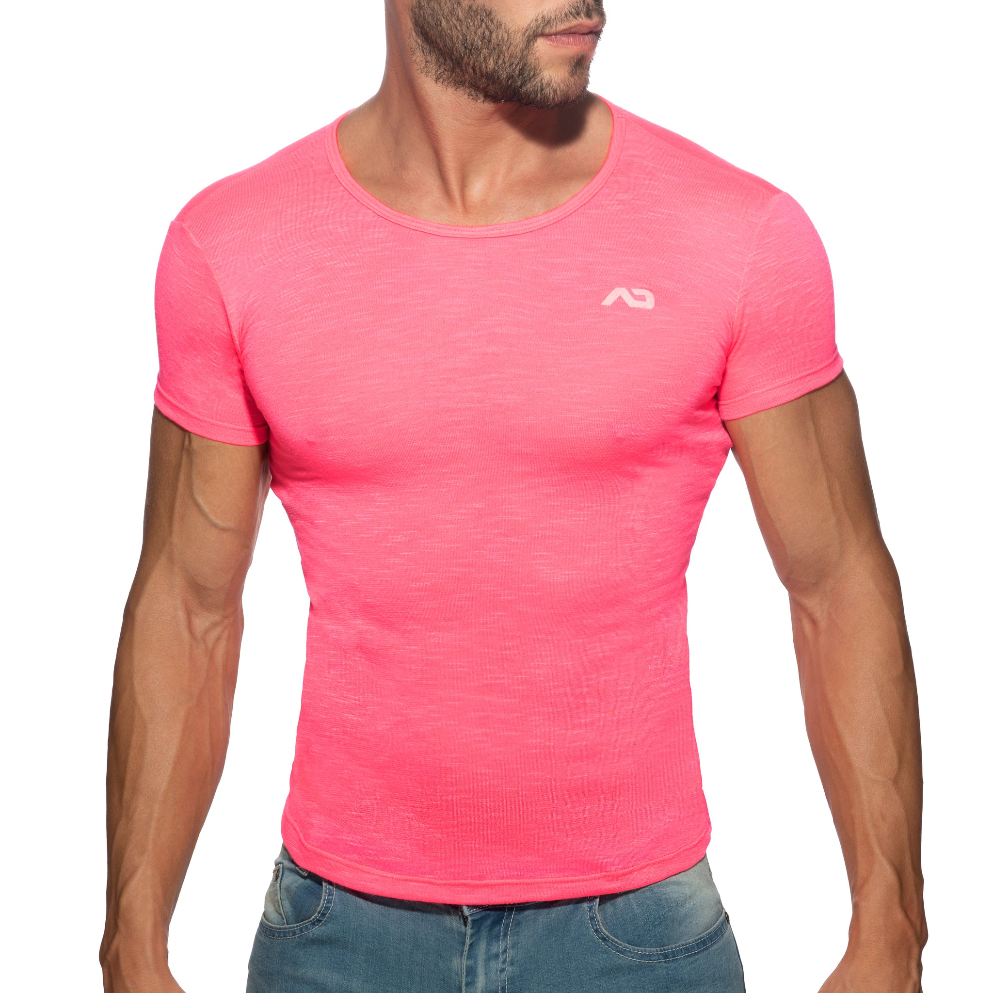 Addicted Thin Flame T-Shirt Neon Pink AD1109