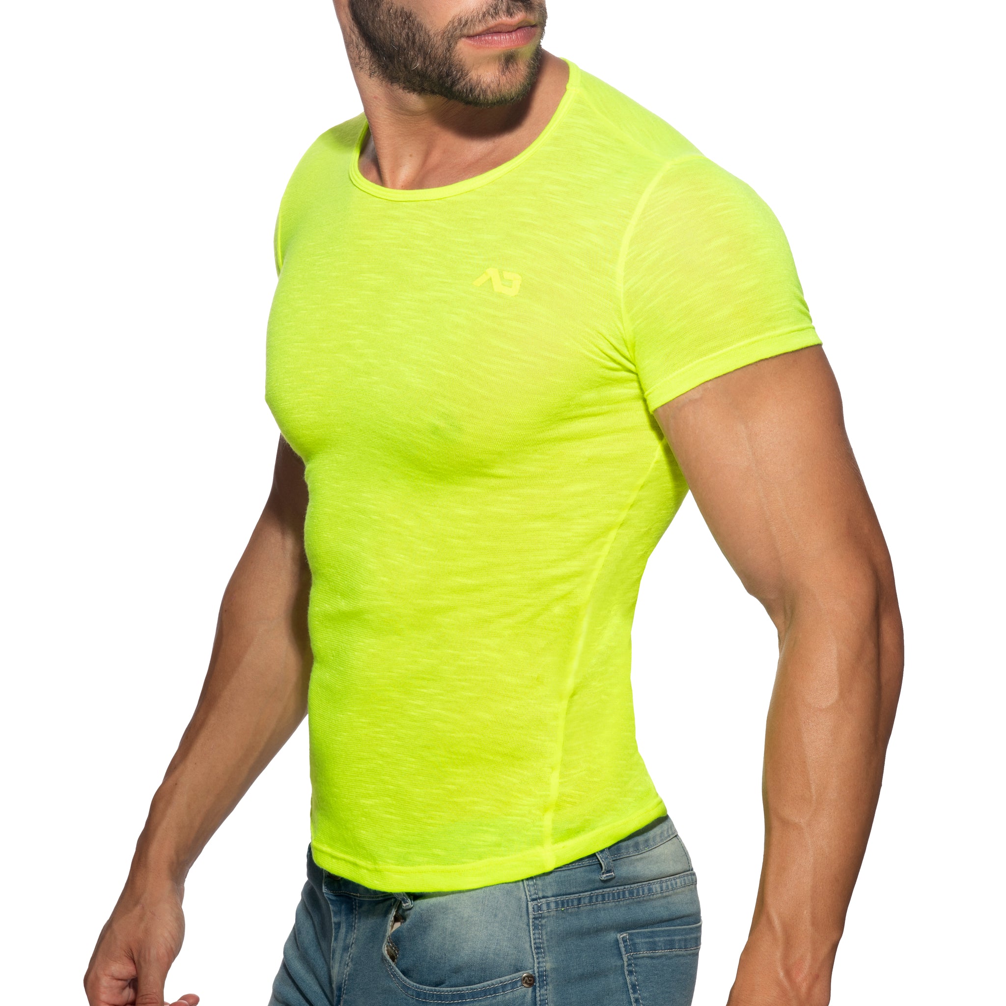 Addicted Thin Flame T-Shirt Neon Yellow AD1109