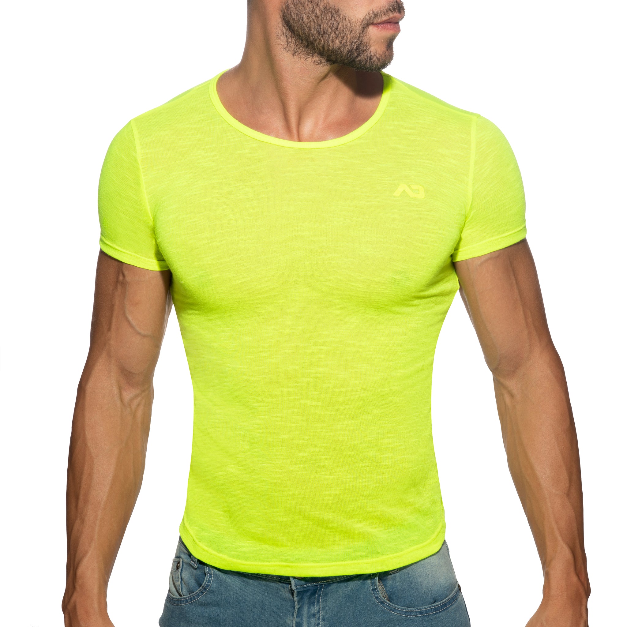 Addicted Thin Flame T-Shirt Neon Yellow AD1109