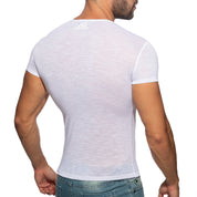 Addicted Thin Flame T-Shirt White AD1109