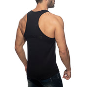 Addicted U-Neck Cotton Tank Top Black AD997