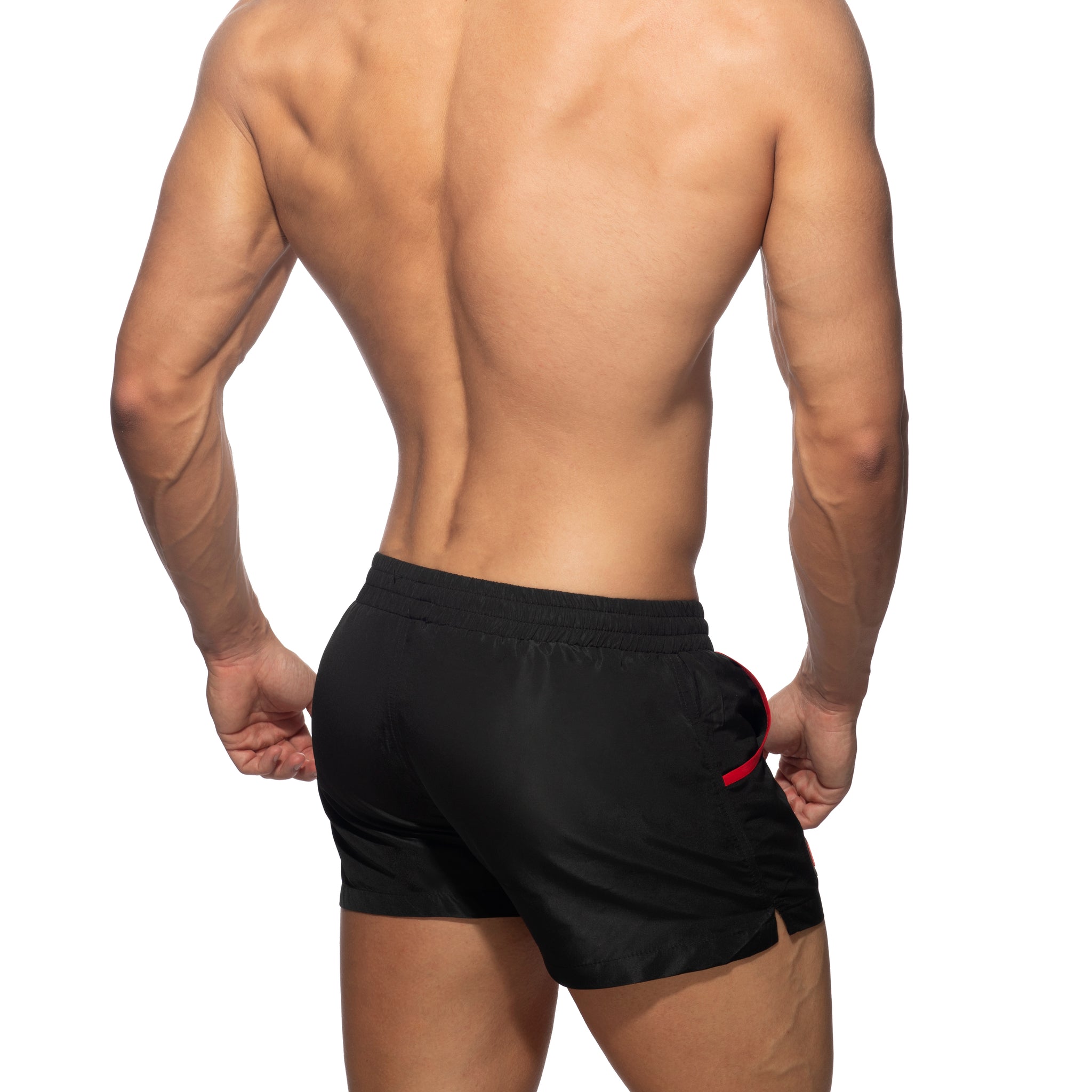 Addicted Rainbow Tape Swim Shorts Black ADS321