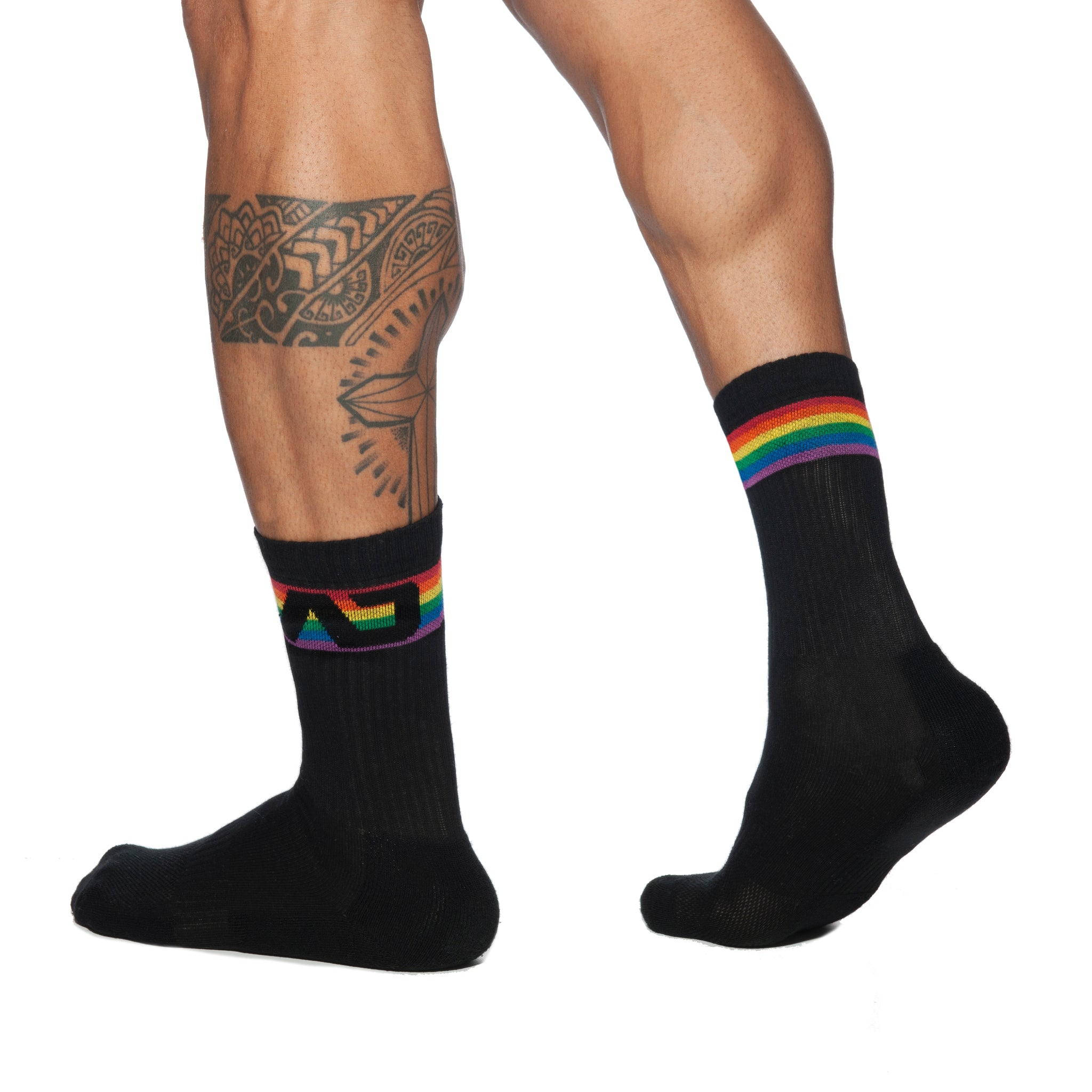 Addicted AD Rainbow Socks Black AD839