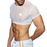 Addicted C-Through Crop Top White AD843