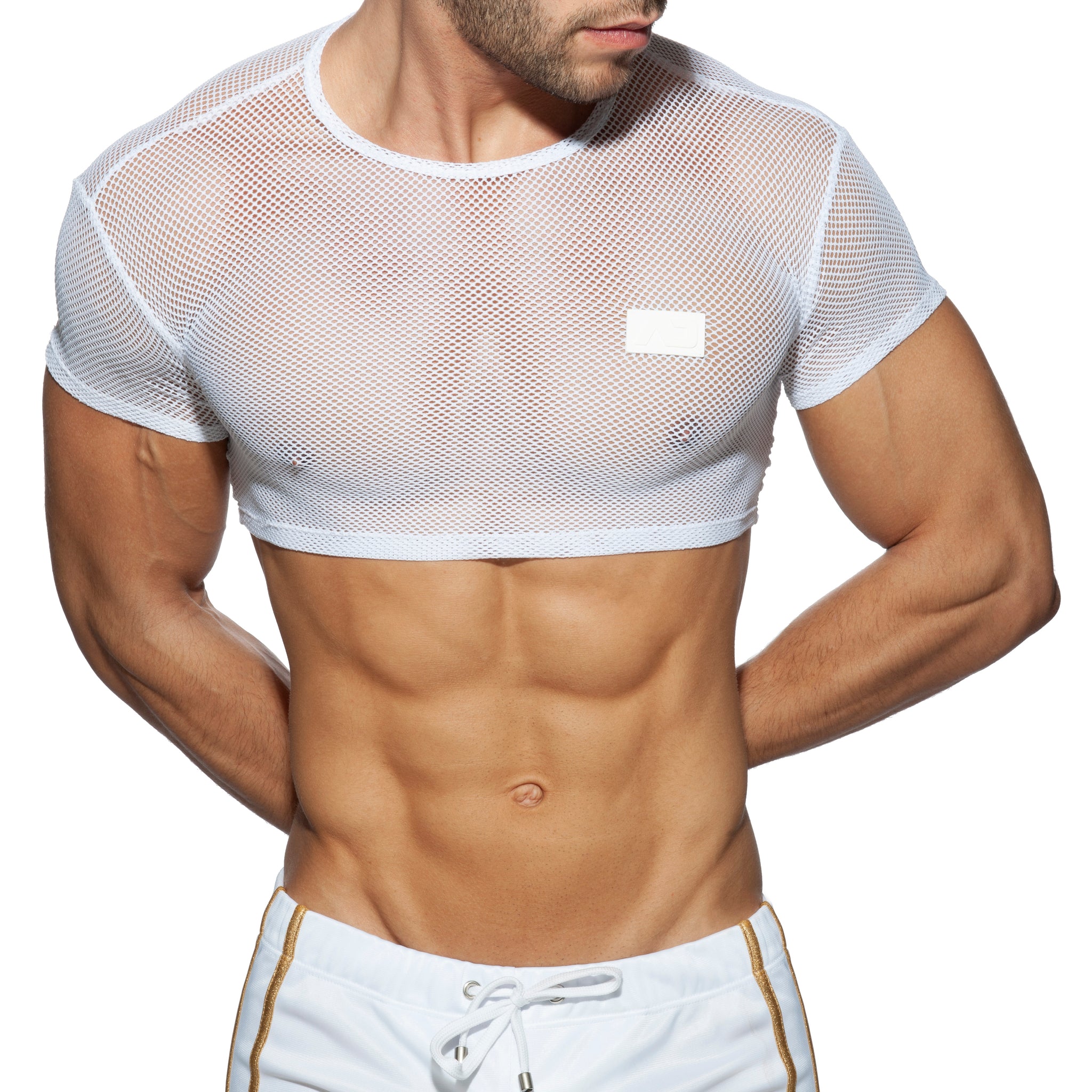 Addicted C-Through Crop Top White AD843