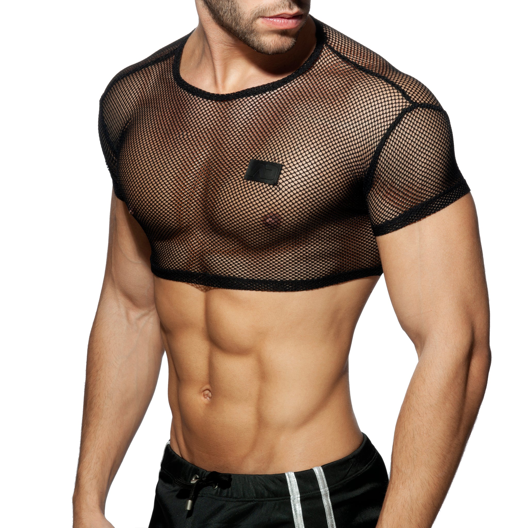 Addicted C-Through Crop Top Black AD843