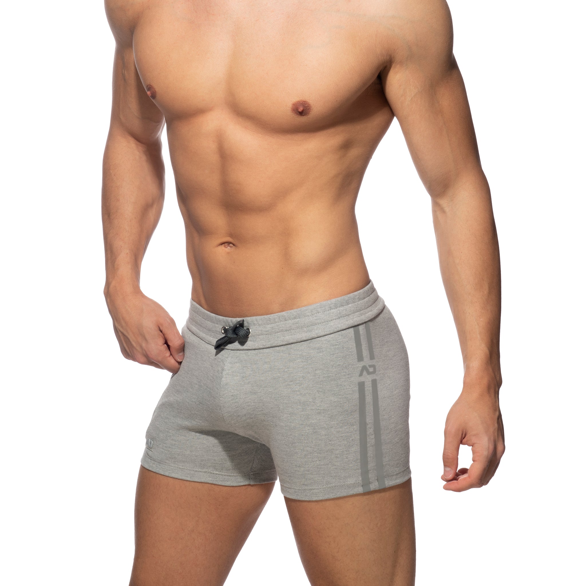 Addicted Zip Pocket Sports Short Heather Grey AD1002