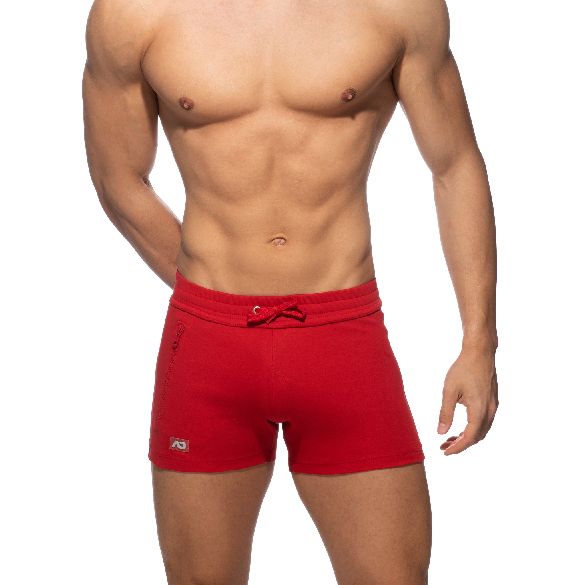 Addicted Zip Pocket Sports Short Red AD1002