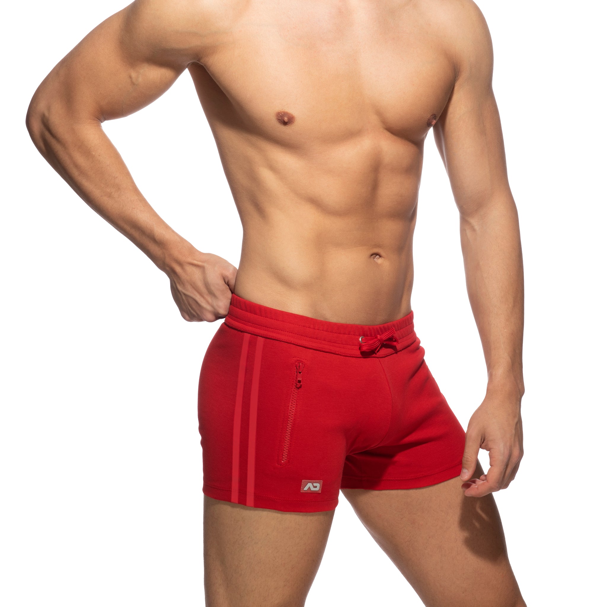 Addicted Zip Pocket Sports Short Red AD1002