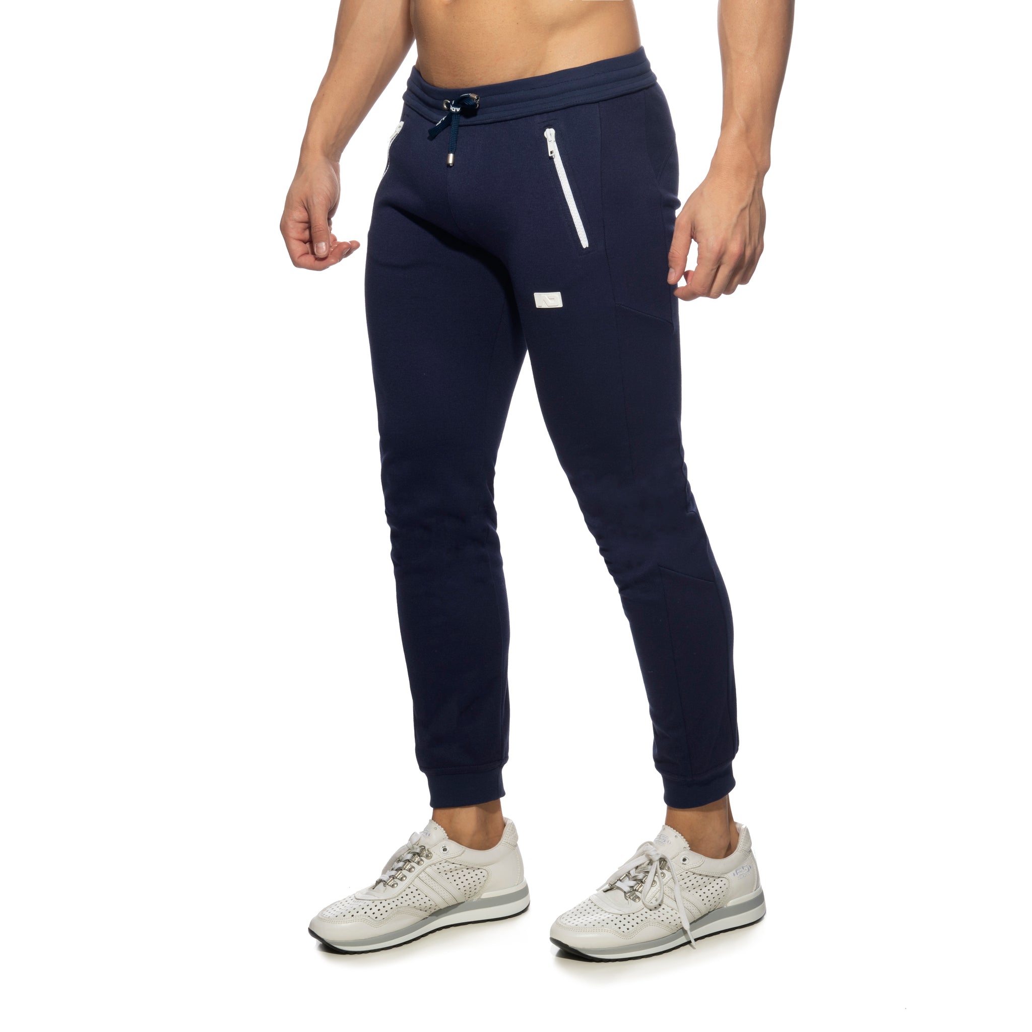 Addicted Double Zip Jogging Pants Navy AD1012