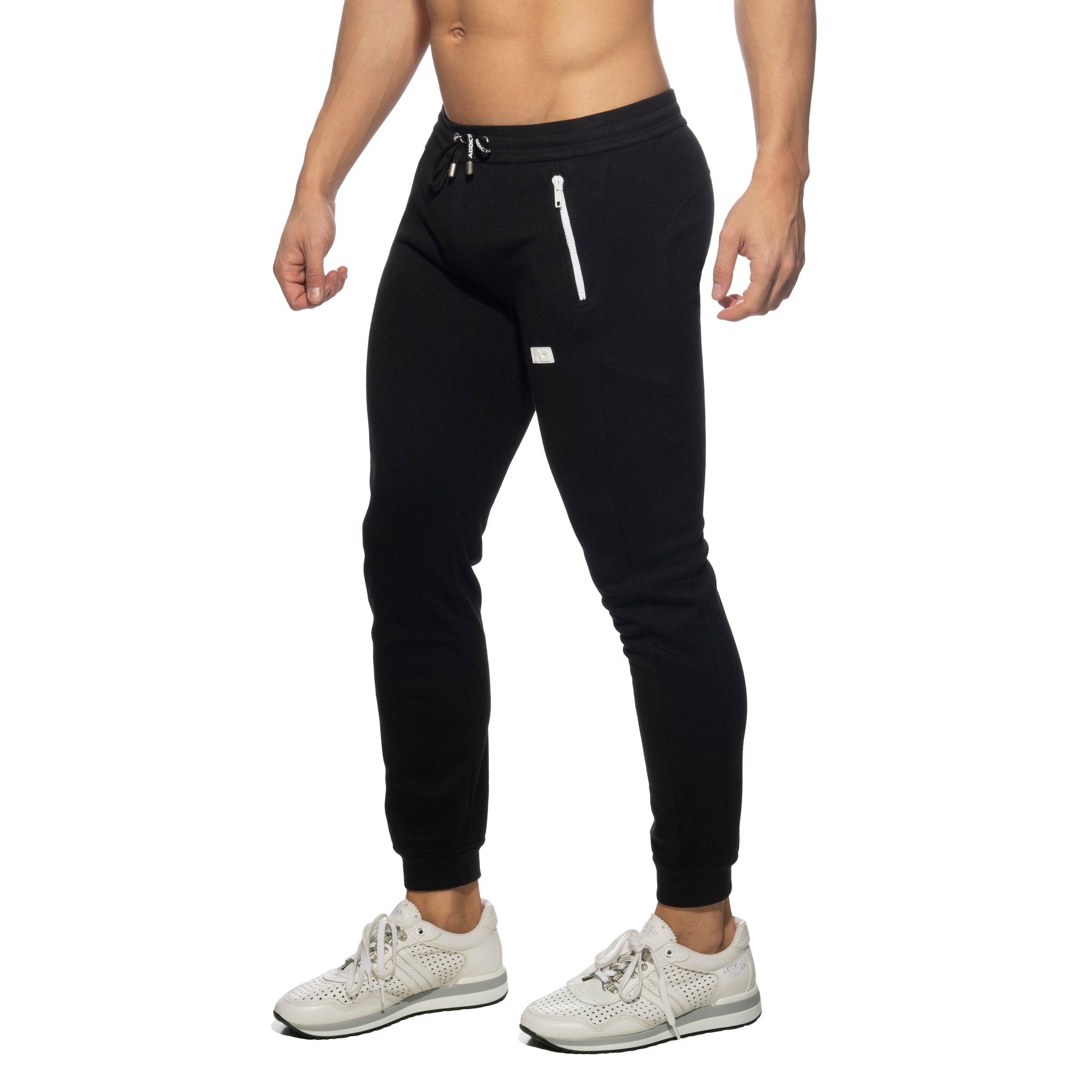 Addicted Double Zip Jogging Pants Black AD1012