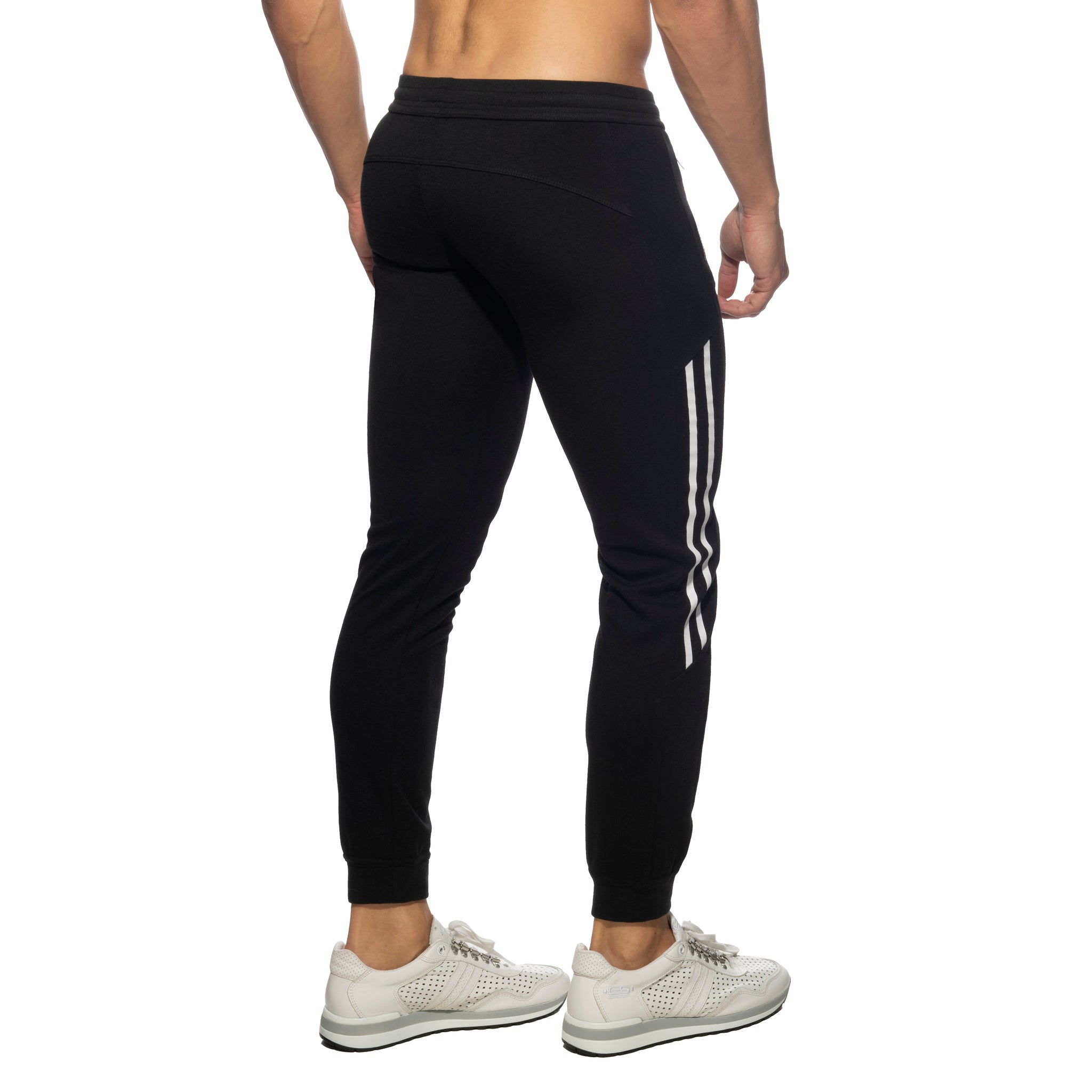 Addicted Double Zip Jogging Pants Black AD1012