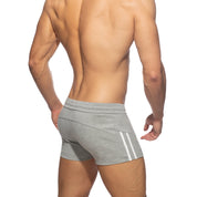 Addicted Double Zip Sports Shorts Heather Grey AD1013