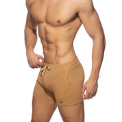 Addicted AD Plain Homewear Shorts Mustard AD1062