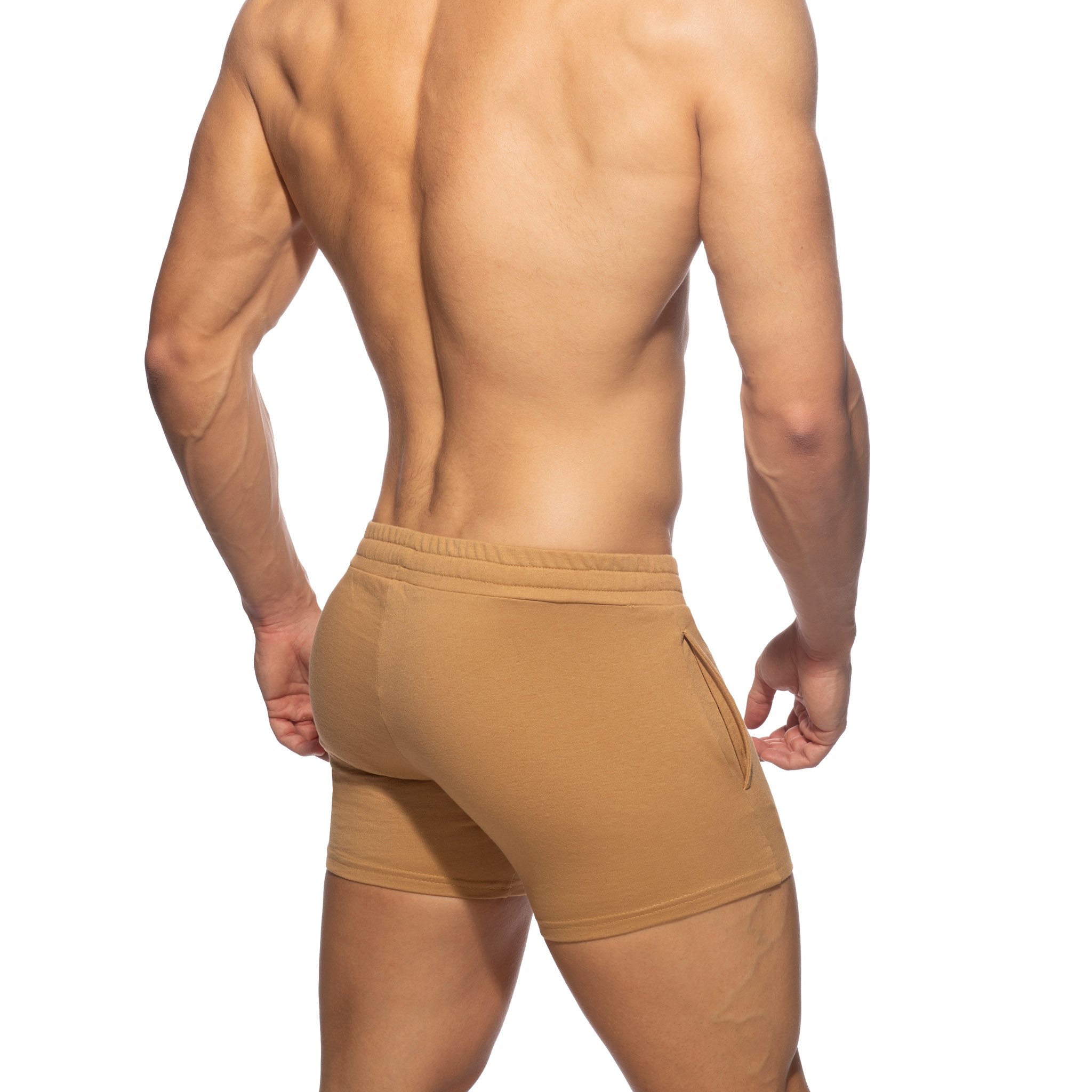 Addicted AD Plain Homewear Shorts Mustard AD1062