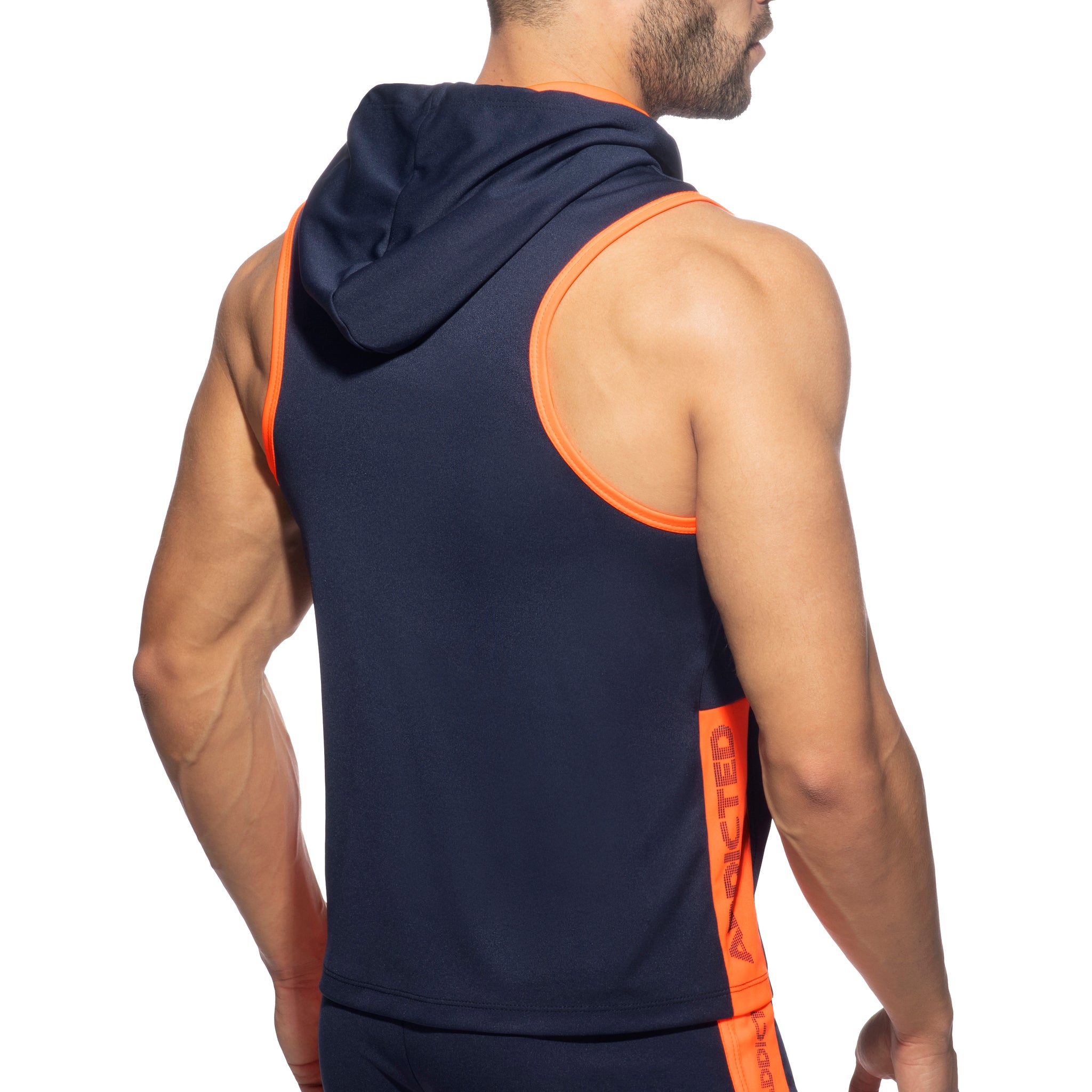 Addicted Sleeveless AD Hoody Navy AD1063