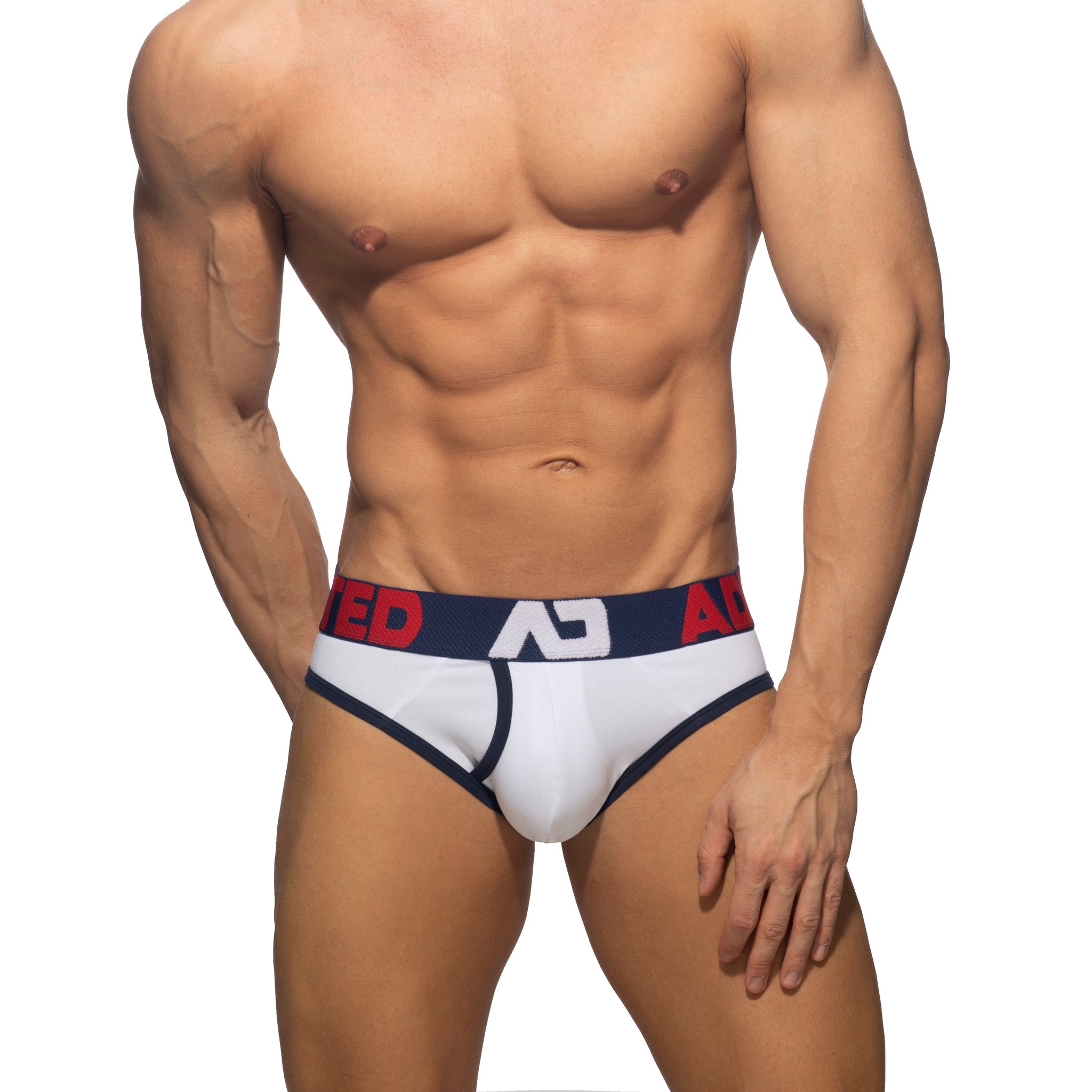 Addicted Open Fly Cotton Brief Navy AD1202