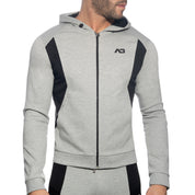 Addicted AD Cotton Sports Jacket Heather Grey AD1065