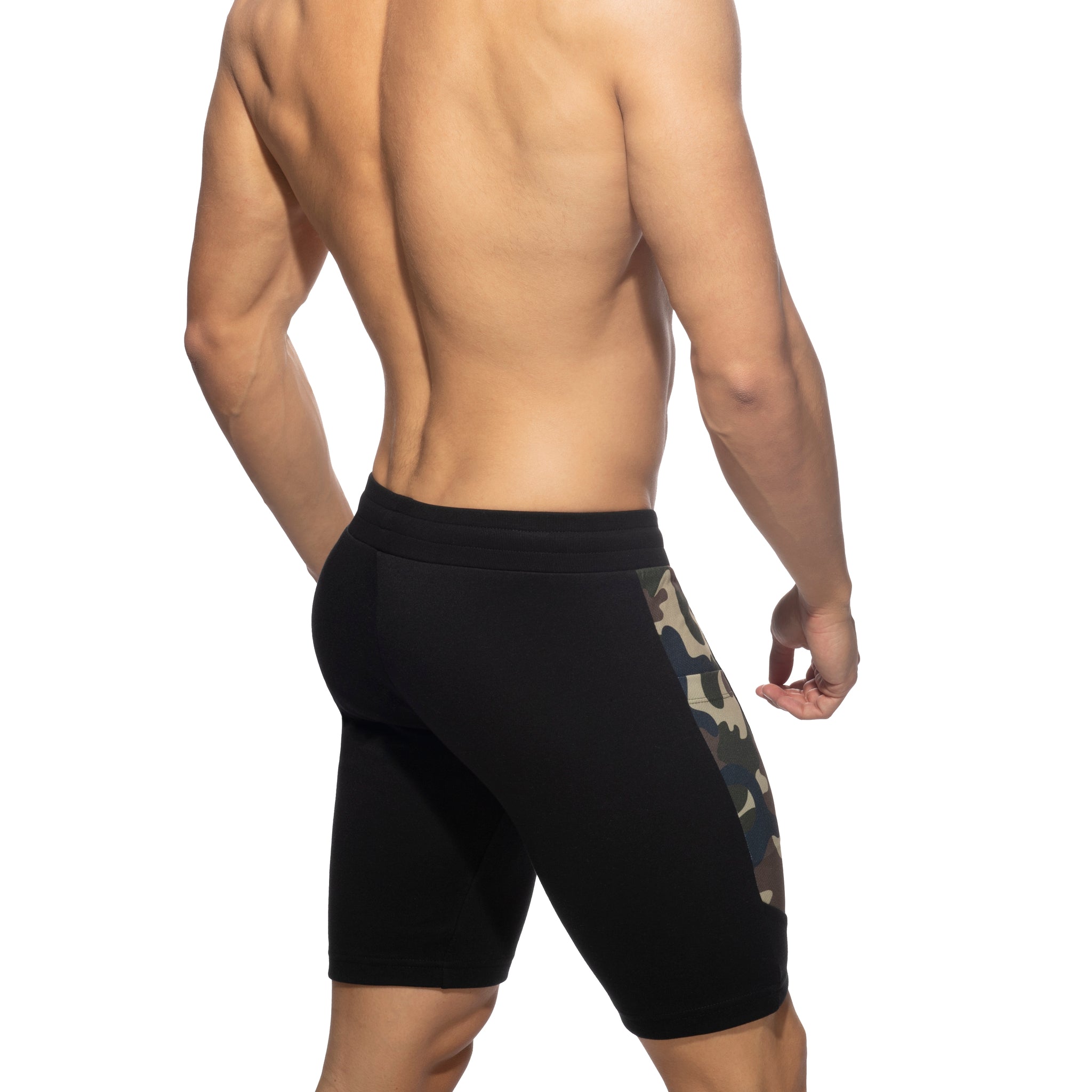 Addicted AD Cotton Sports Knee Shorts Black AD1067