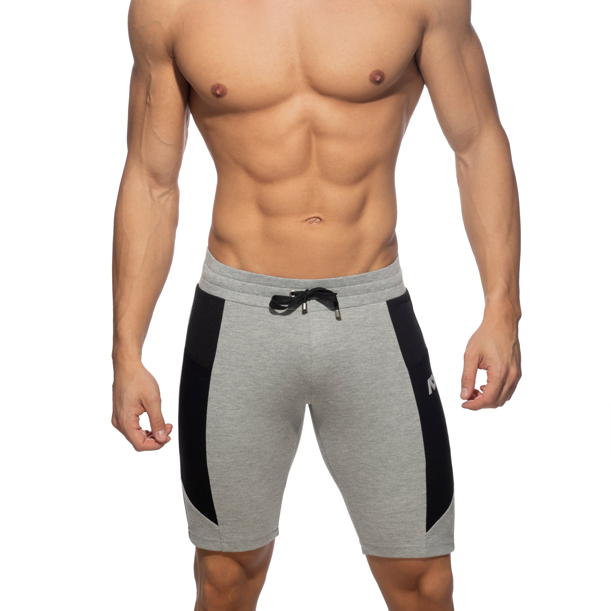 Addicted AD Cotton Sports Knee Shorts Heather Grey AD1067