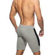 Addicted AD Cotton Sports Knee Shorts Heather Grey AD1067