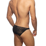 Addicted Flowery Lace Bikini Brief Black AD1078