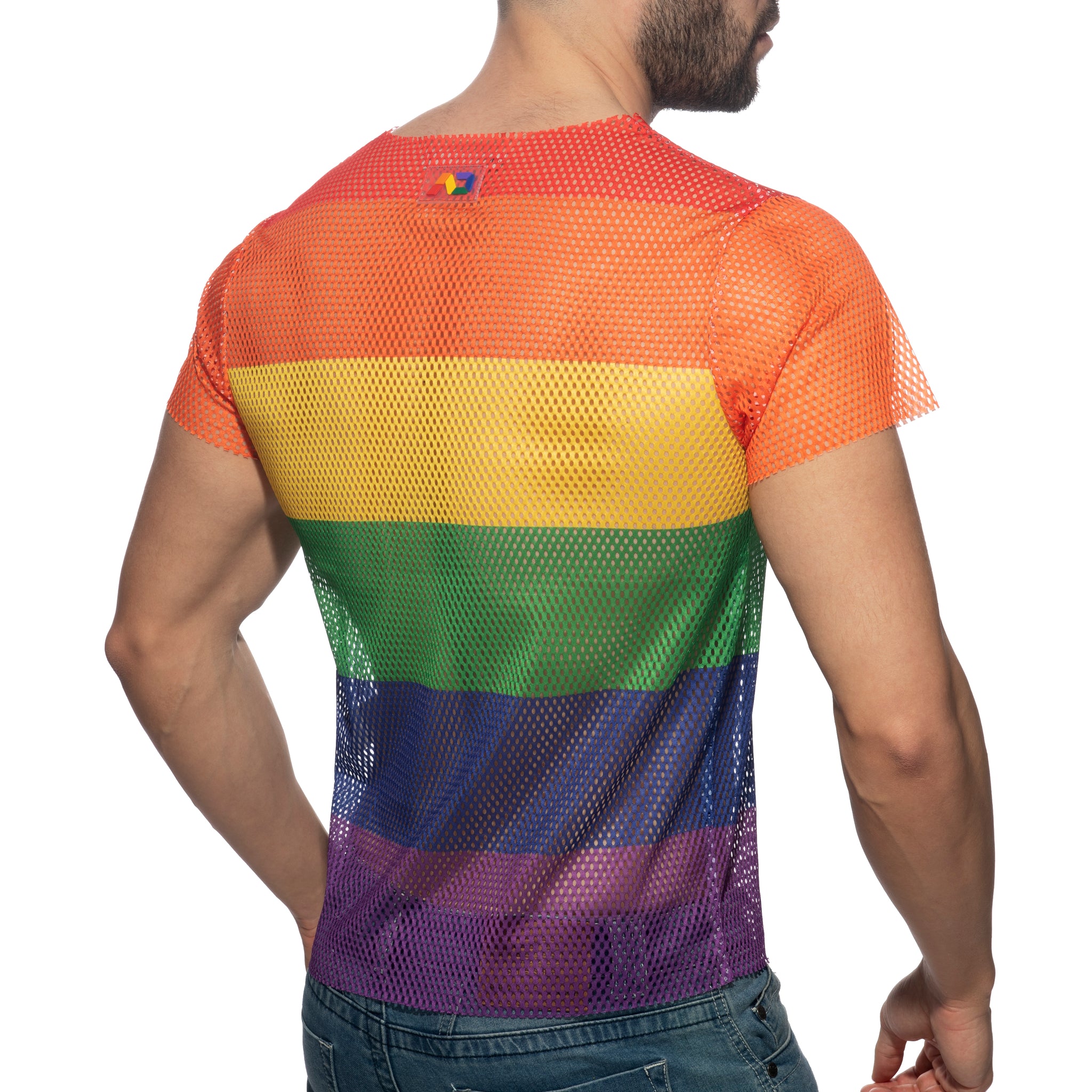 Addicted Mesh Rainbow T-Shirt Multi AD1167