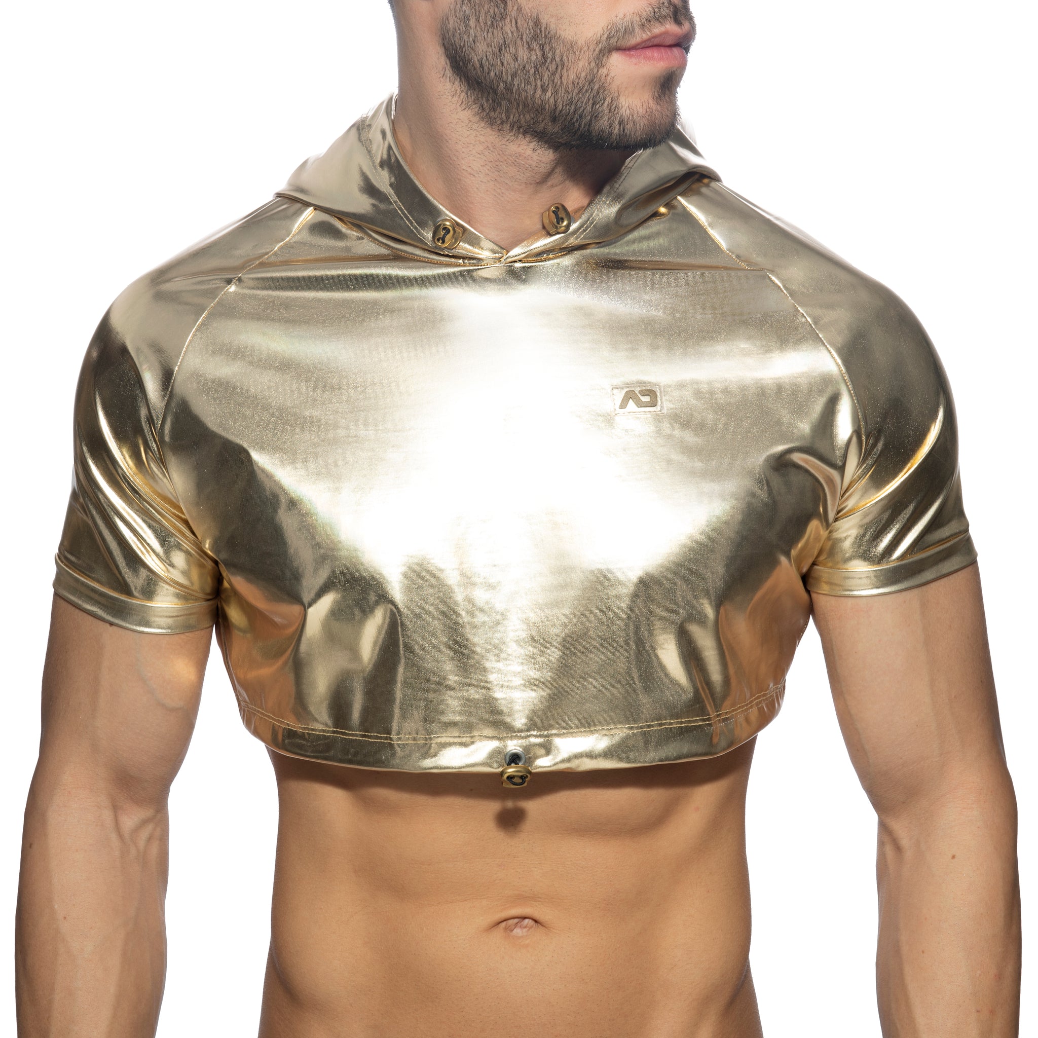 Addicted Gold & Silver Crop Top Gold AD1170