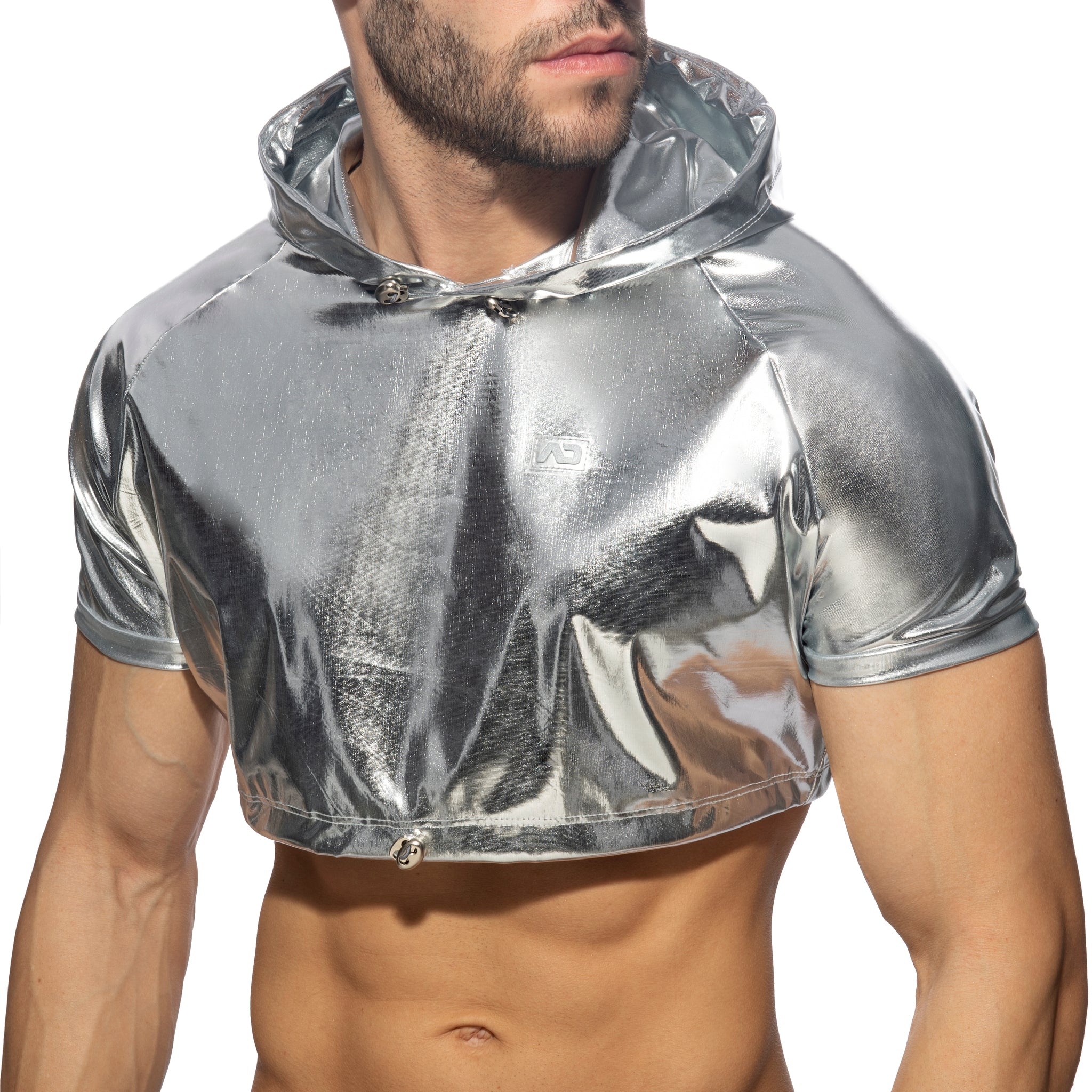 Addicted Gold & Silver Crop Top Silver AD1170