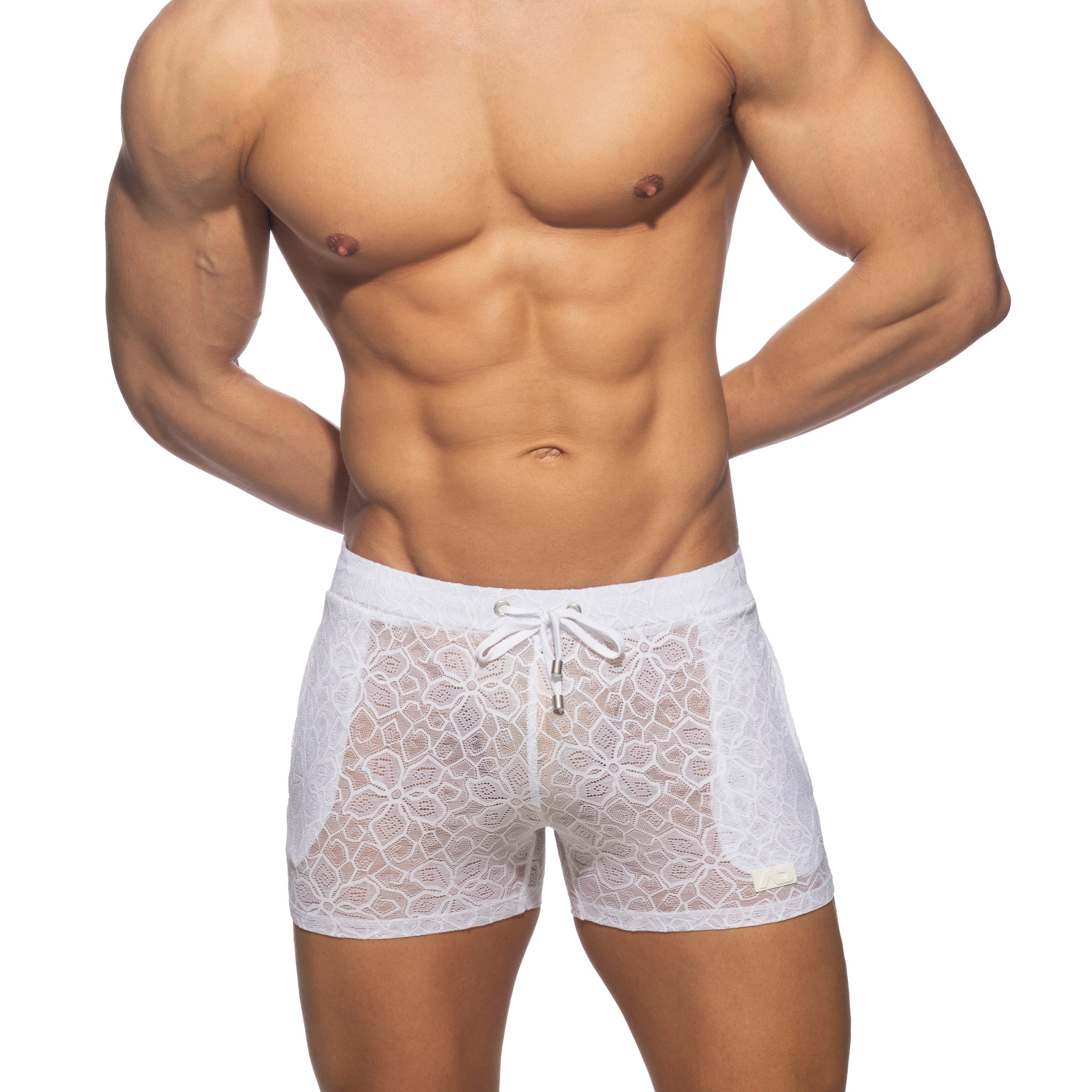 Addicted Flowery Lace Shorts White AD1188