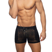 Addicted Flowery Lace Shorts Black AD1188