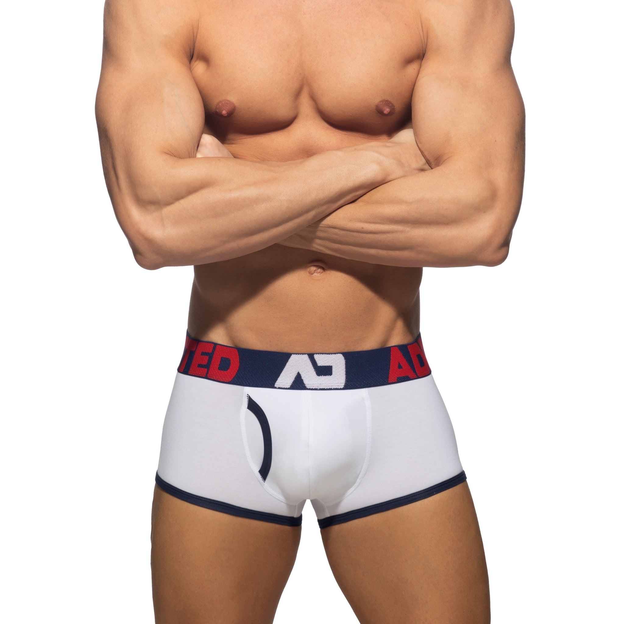 Addicted Open Fly Cotton Trunk Navy AD1203