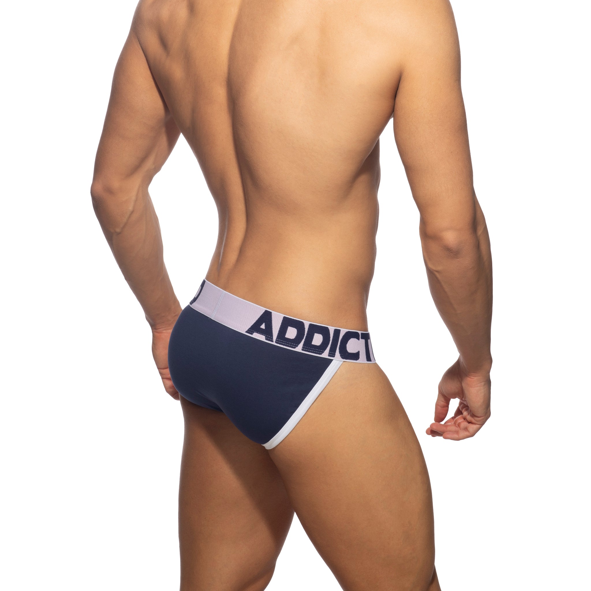 Addicted Open Fly Cotton Bikini White AD1204