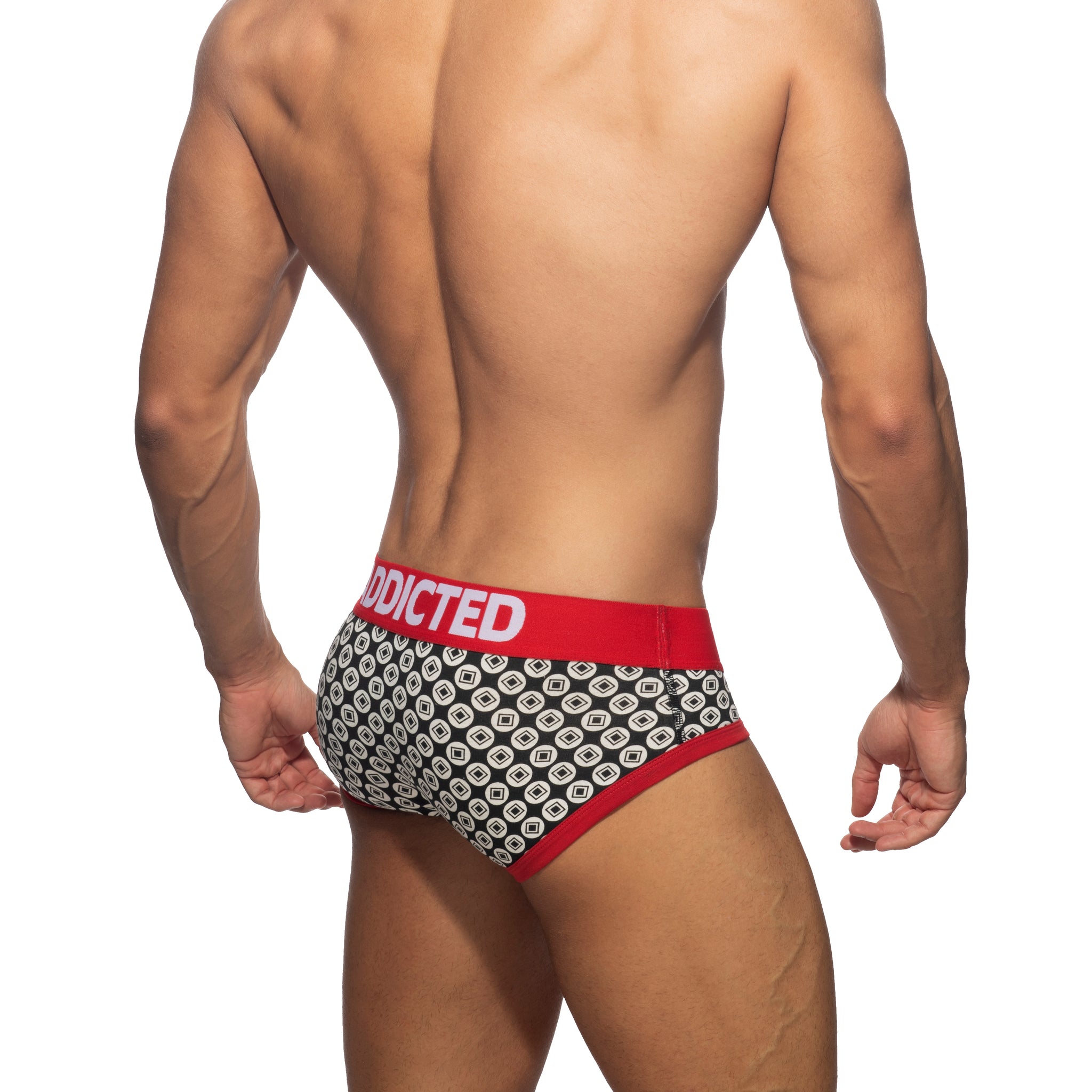 Addicted Geometric Brief Black AD1205