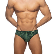 Addicted Velvet Shady Bikini Brief Green AD1208