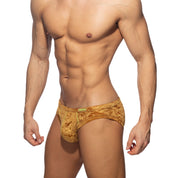 Addicted Velvet Shady Bikini Brief Mustard AD1208