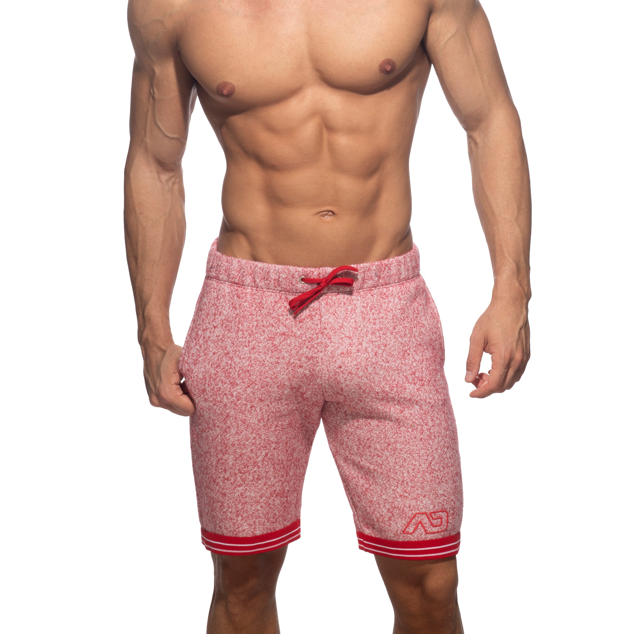 Addicted Mottled Bermuda Shorts Red AD1210