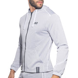 Addicted Long Sleeves Loop-Mesh Hoody White AD1214