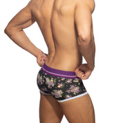 Addicted Violet Flowers Trunk Black AD1224