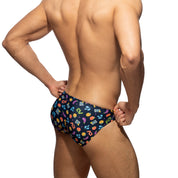 Addicted Emoji Bikini Brief Navy AD1226