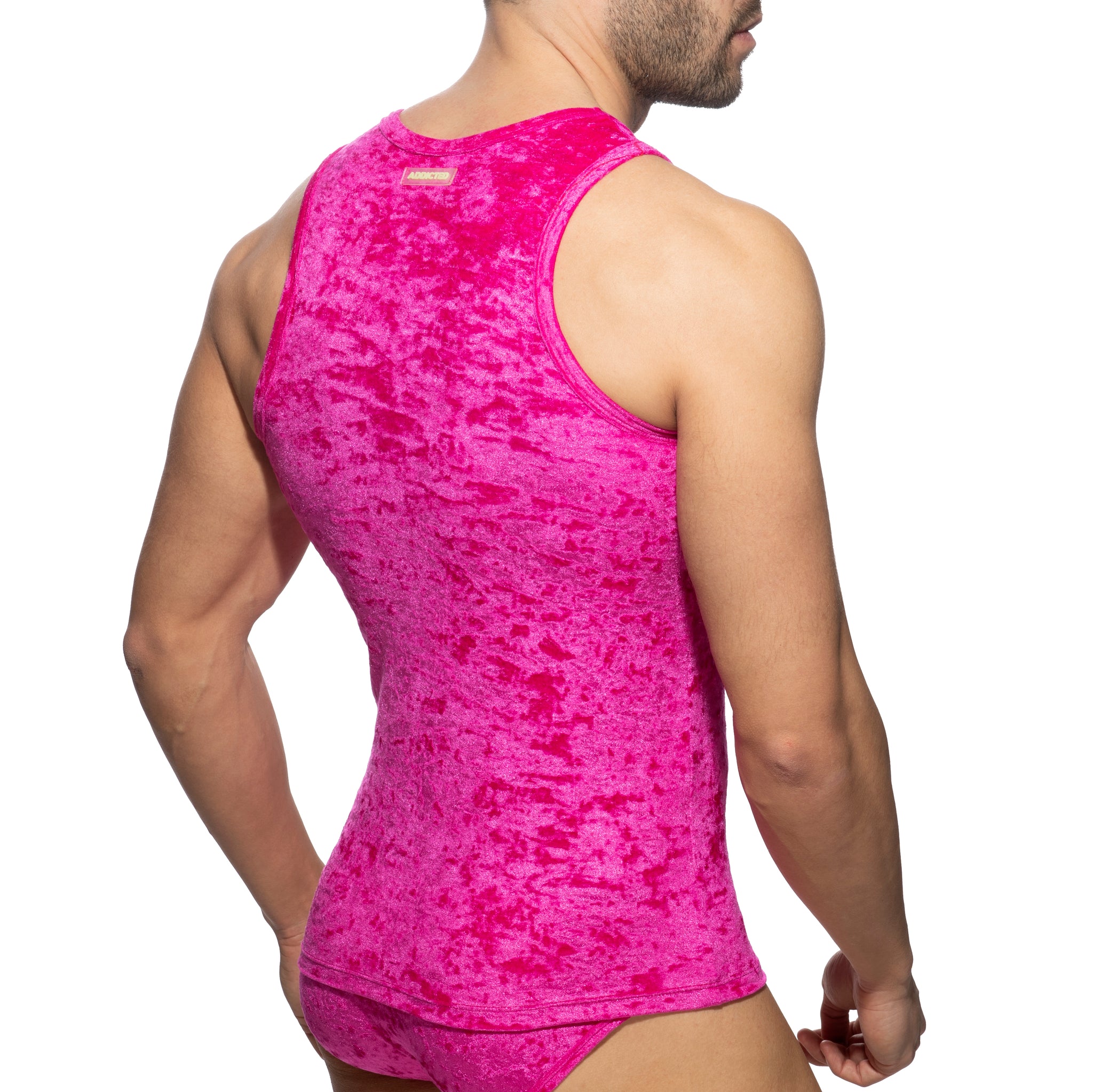 Addicted Velvet Shady Tank Top Fuchsia AD1237