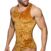 Addicted Velvet Shady Tank Top Mustard AD1237