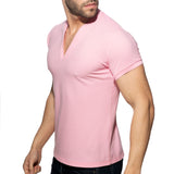 Addicted AD V-Neck Polo Shirt Pink AD1258