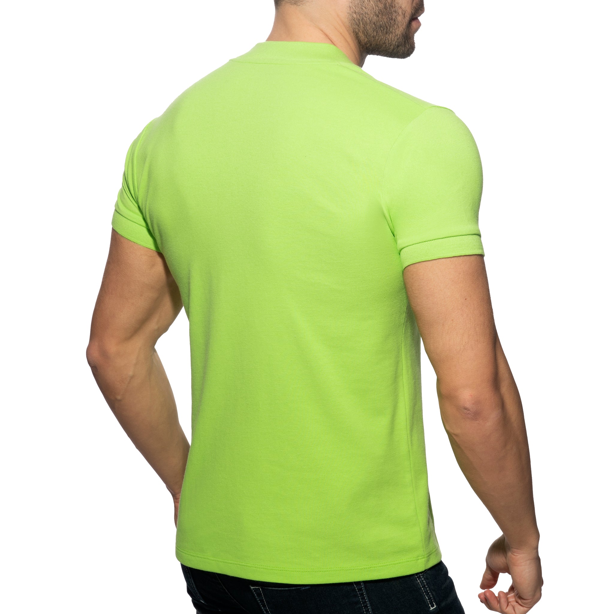 Addicted AD V-Neck Polo Shirt Lemon Green AD1258