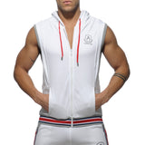 Addicted Zip Cotton Hoody White AD334