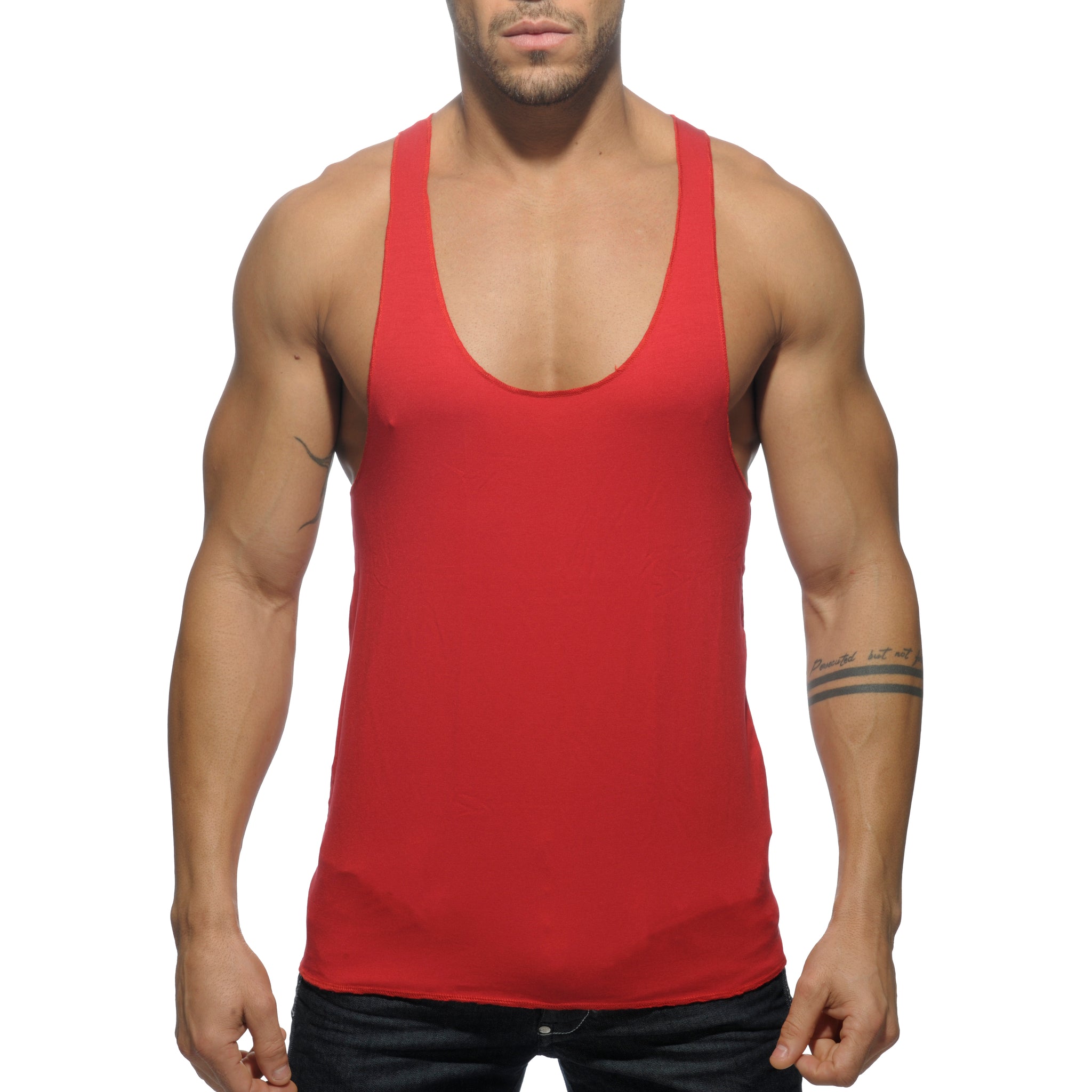 Addicted Tank Back Printed Red AD340