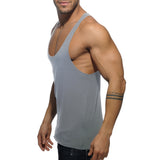 Addicted Tank Back Printed Heather Grey AD340